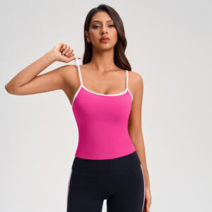 Women's Color Block Spaghetti Strap Tank Top